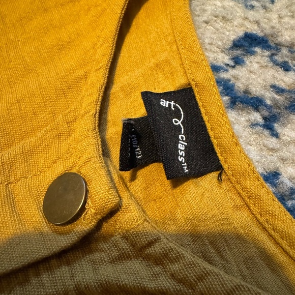 Girl art class Mustard Jumpsuit - Picture 2 of 5